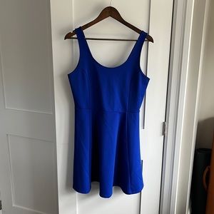 H&M Divided Electric Blue Skater Dress Size CA 14